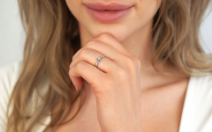 Bague de fiançailles en or blanc avec diamant 0.020 ct Layra - IZBR517A - sur le modèle