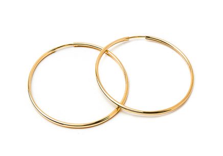 Boucles d'oreilles créoles élégantes 4 cm, 9K