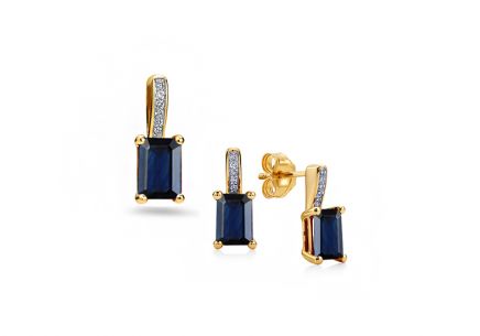 Saphir serti de diamants Caila
